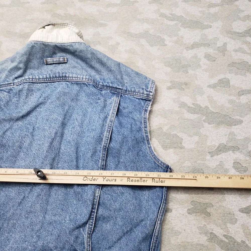 VTG Levi's Vest Mens Medium Blue Trucker Biker Denim Medium Wash 80s